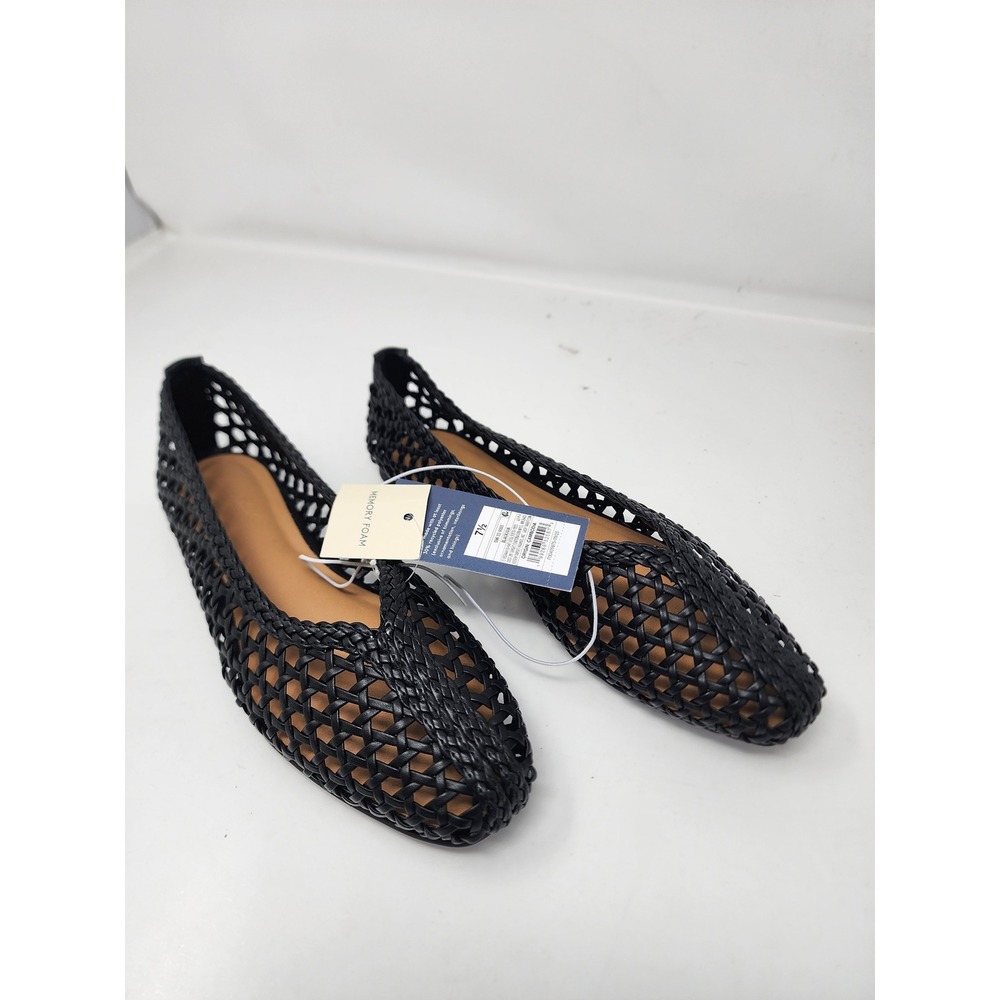 Universal Thread Womens Woven Pointed Toe Flats Black Synthetic Casual Size 7.5